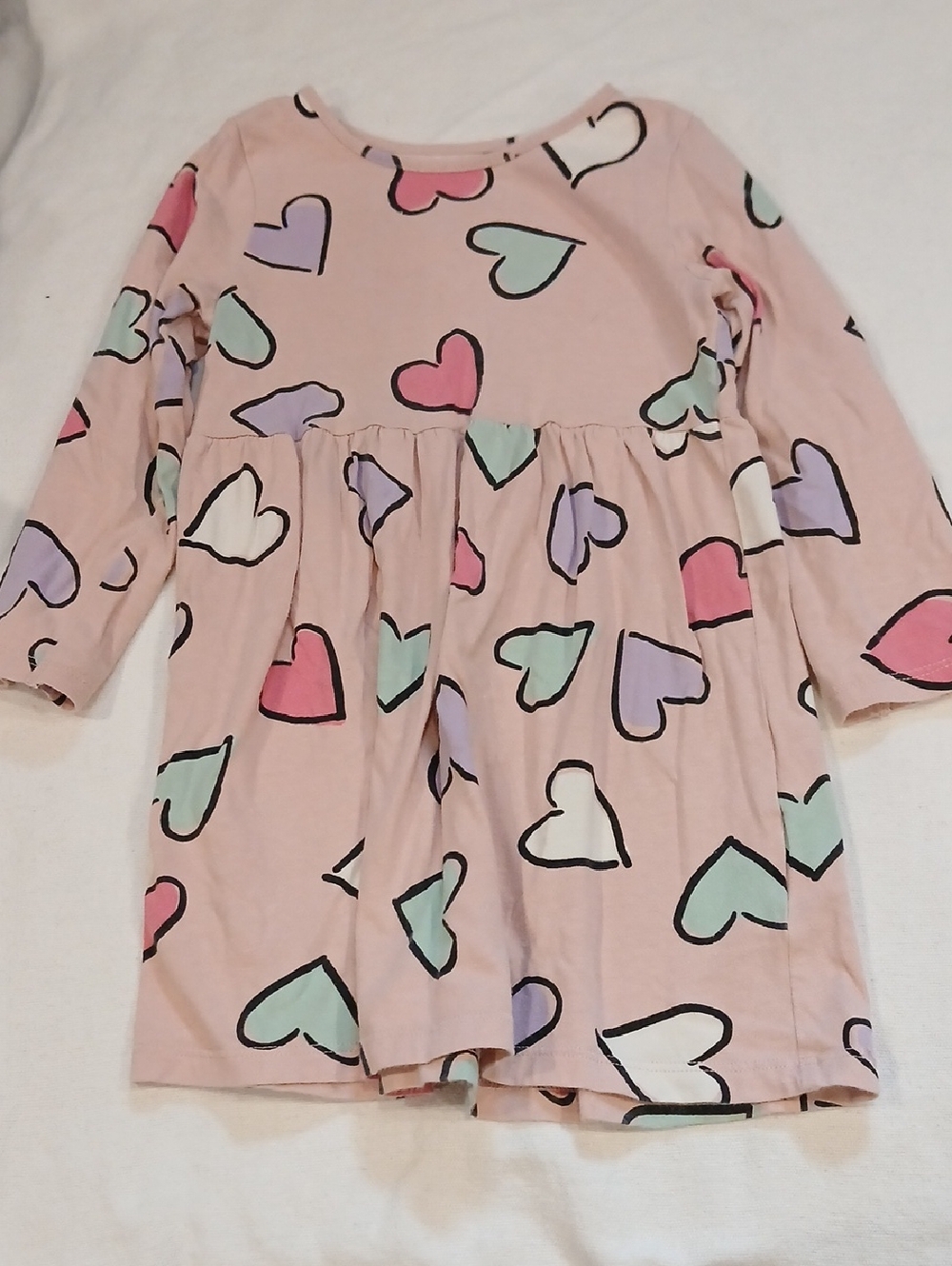 H&M Light Pink Shirt with Gray and Mint Accents